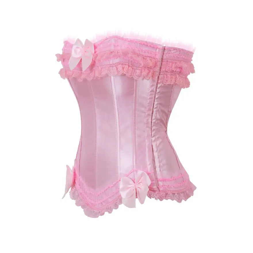 Lace Overbust Corset Bustier | Boned Plus-Size Top