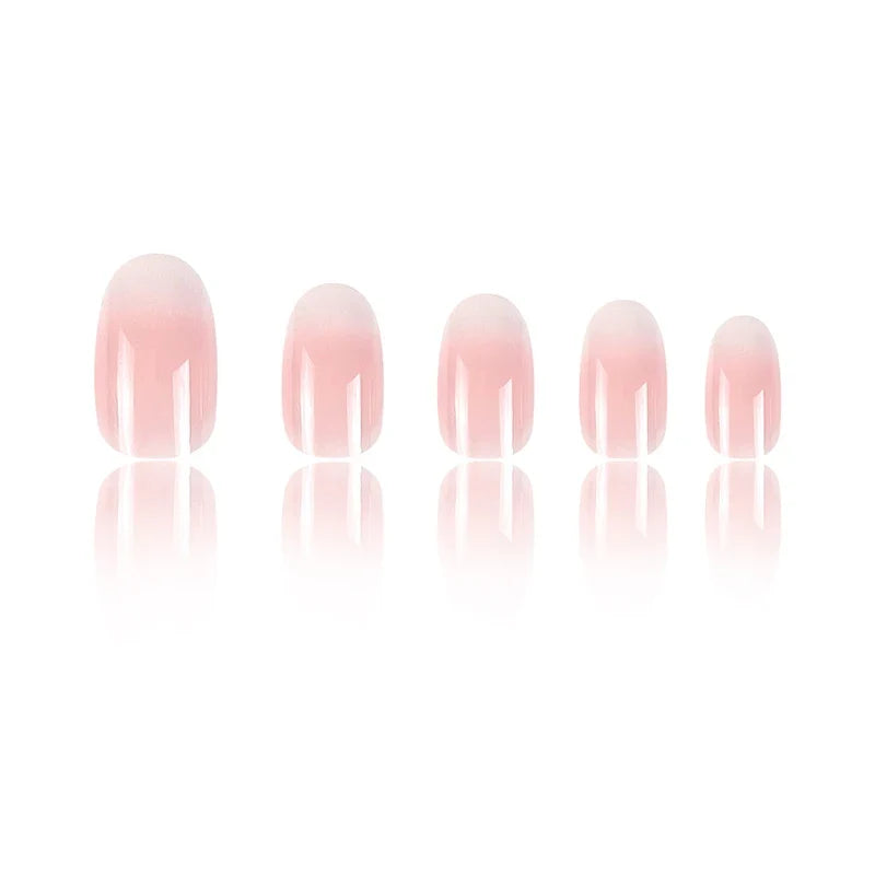 Pink Ombré Press-On Nails | Short Oval, 24 Pieces