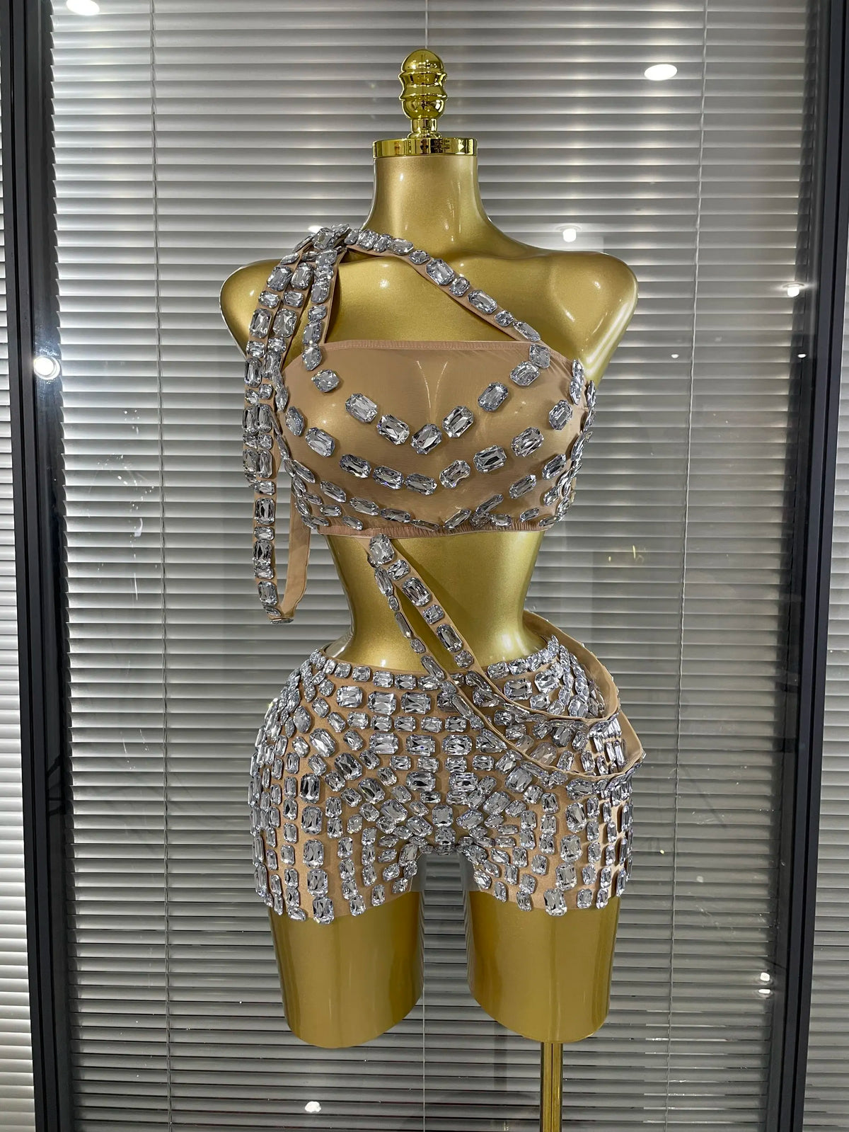 Silver Crystal Two-Piece Festival Set