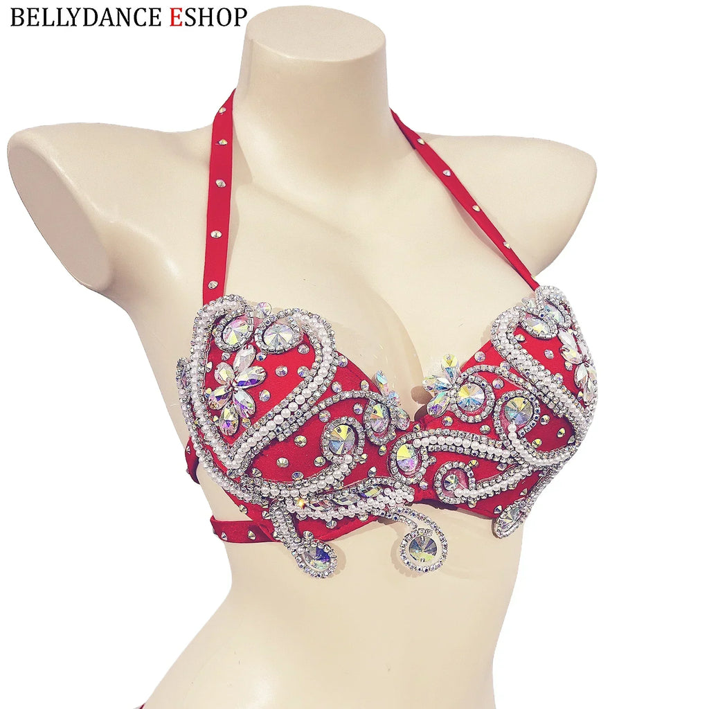 Beaded Crystal Bra & Belt Set