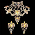 Oversized Gemstone Necklace & Earrings Set