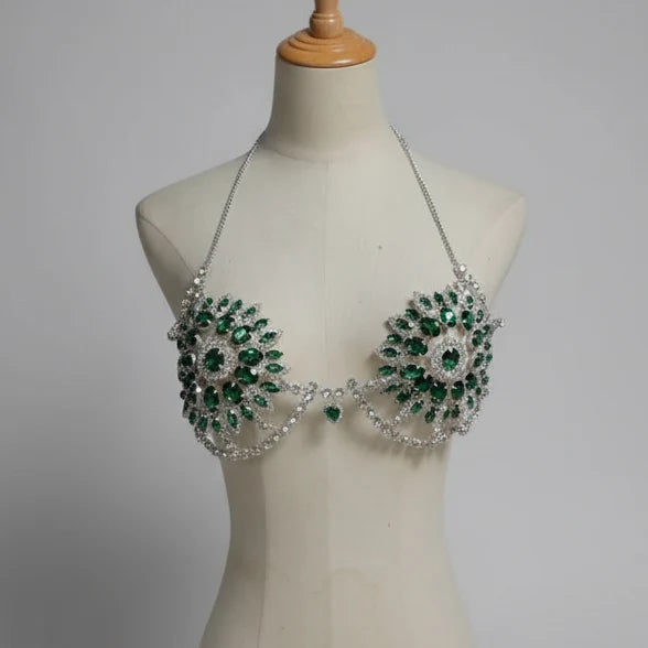 Heart Crystal Body Chain Set