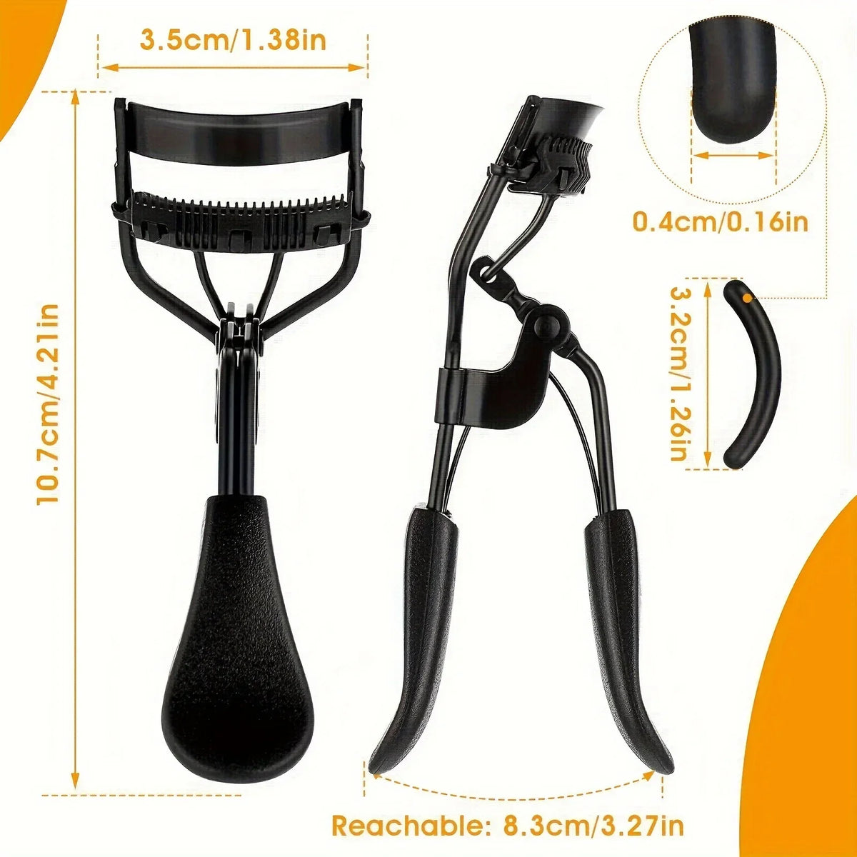 7/15pcs Eyelash Curler Set With Replacement Pads For Women Eyelashes Curling Tweezers Clips Lash Mascara Wands Brush Makeup Tool