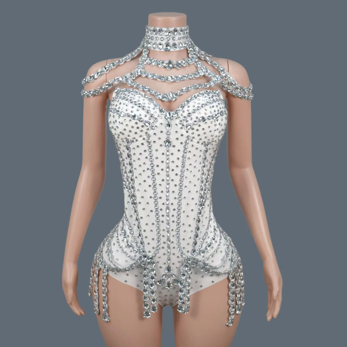 Rhinestone Tassel Festival Bodysuit