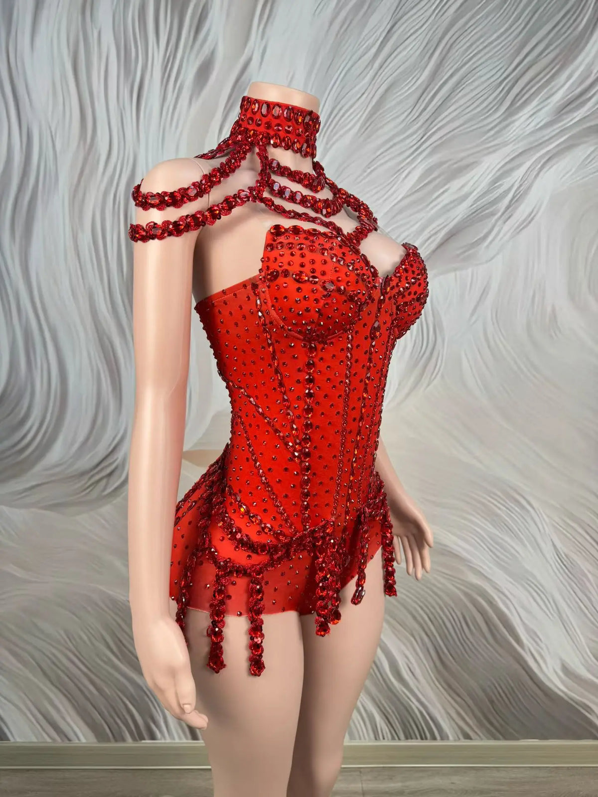 Rhinestone Tassel Festival Bodysuit
