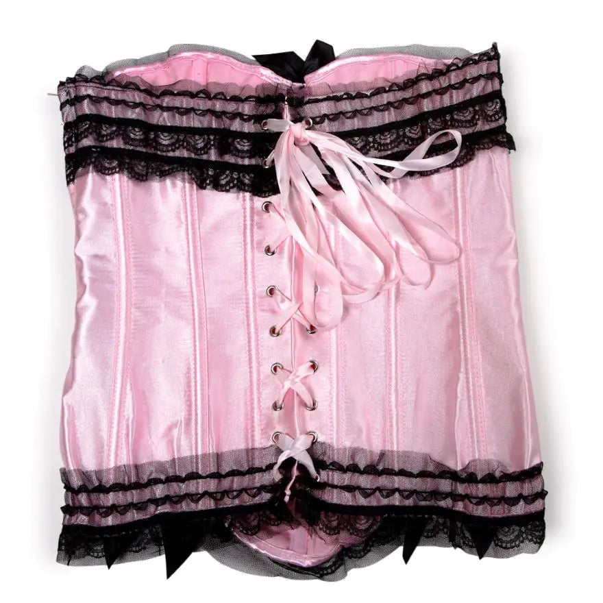 Lace Overbust Corset Bustier | Boned Plus-Size Top
