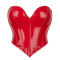 Glossy Faux Leather Corset Top