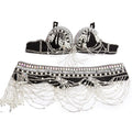 Beaded Bra & Belt Festival Set