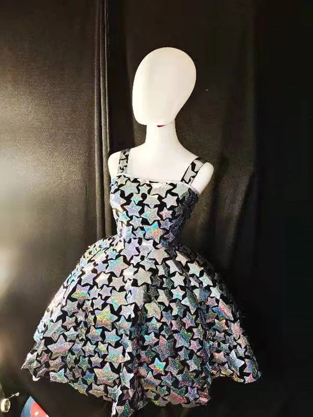 Sequin Flared Mini Dress