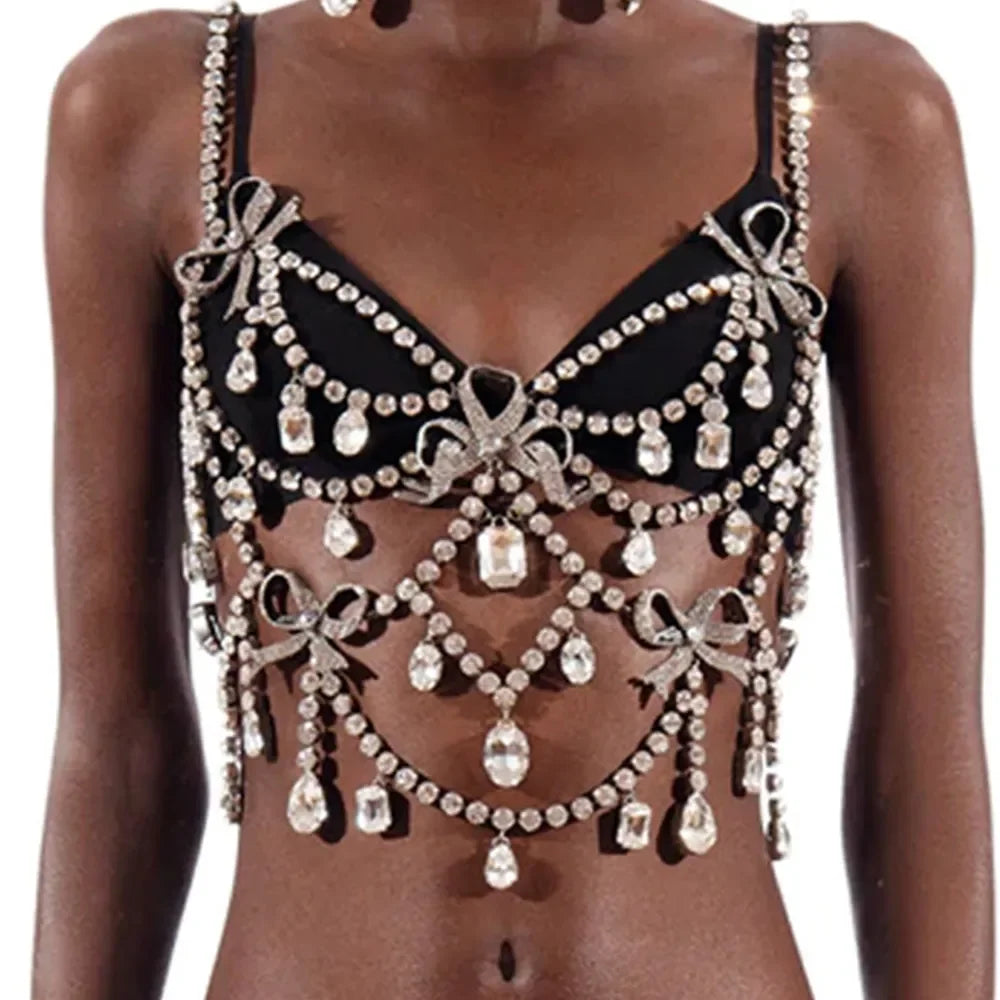Crystal Chest Chain Body Jewelry