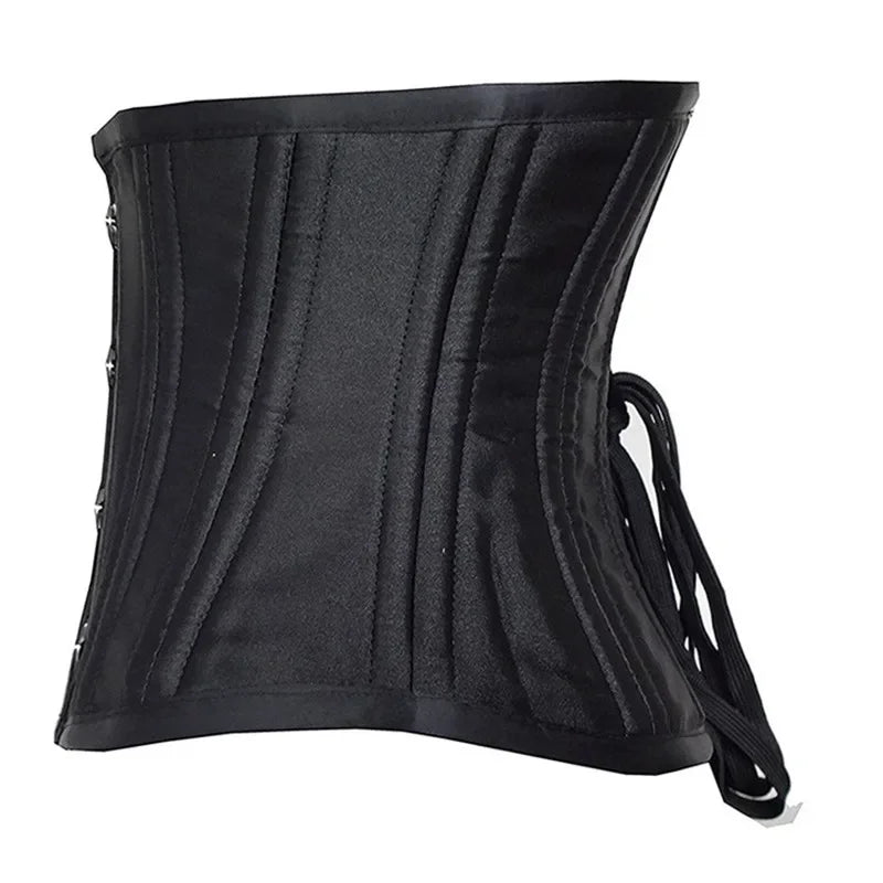 24 Steel Bone Underbust Corset Heavy Duty Waist Trainer Cincher Bustier