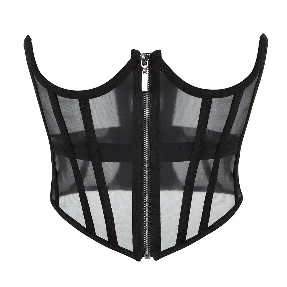 Sheer Mesh Underbust Corset