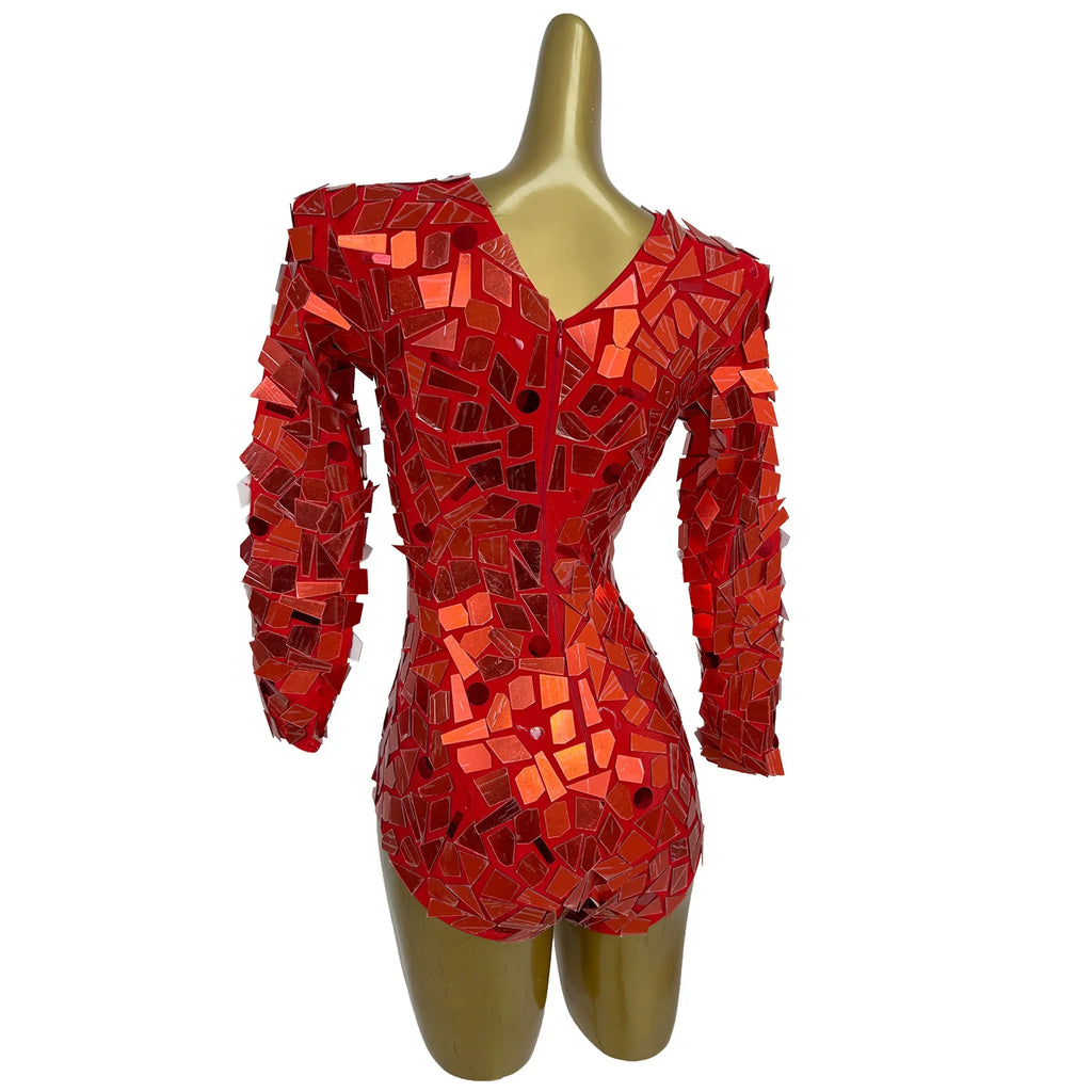 Sequin Cutout Festival Bodysuit