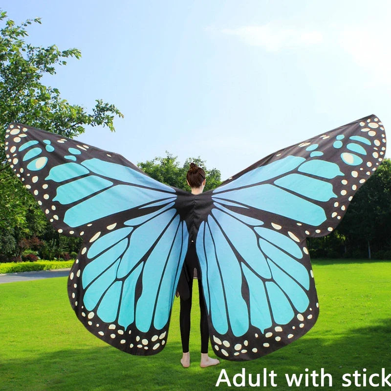 Festival Butterfly Wings with Telescopic Sticks