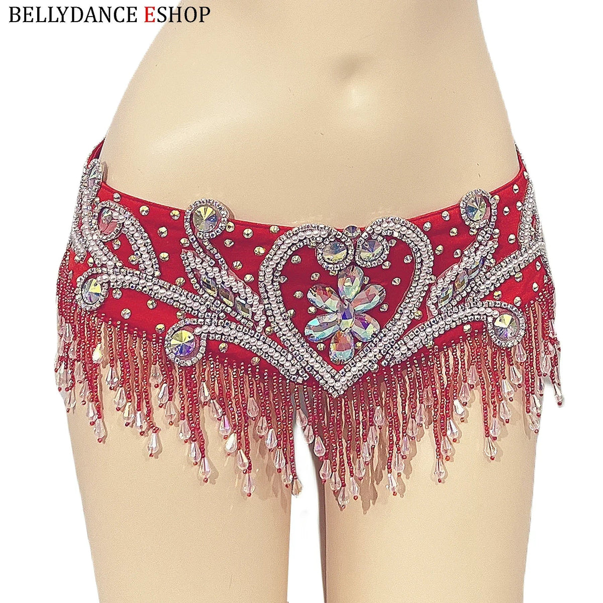 Beaded Crystal Bra & Belt Set