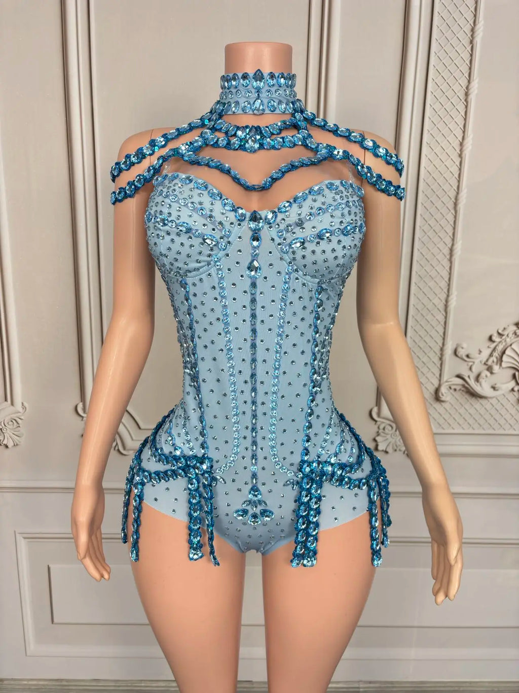 Rhinestone Tassel Festival Bodysuit