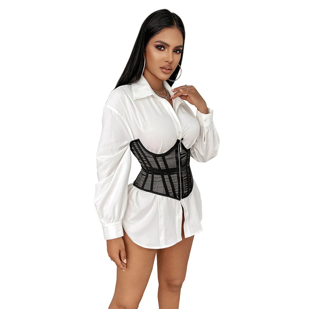 Sheer Mesh Underbust Corset
