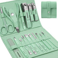 Professional 16pc Manicure Set - Stainless Steel with Case. Essential for nail, cuticle, and callus care. Perfect Household Gift