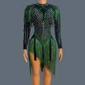 Rhinestone Tassel Fringe Festival Mini Dress