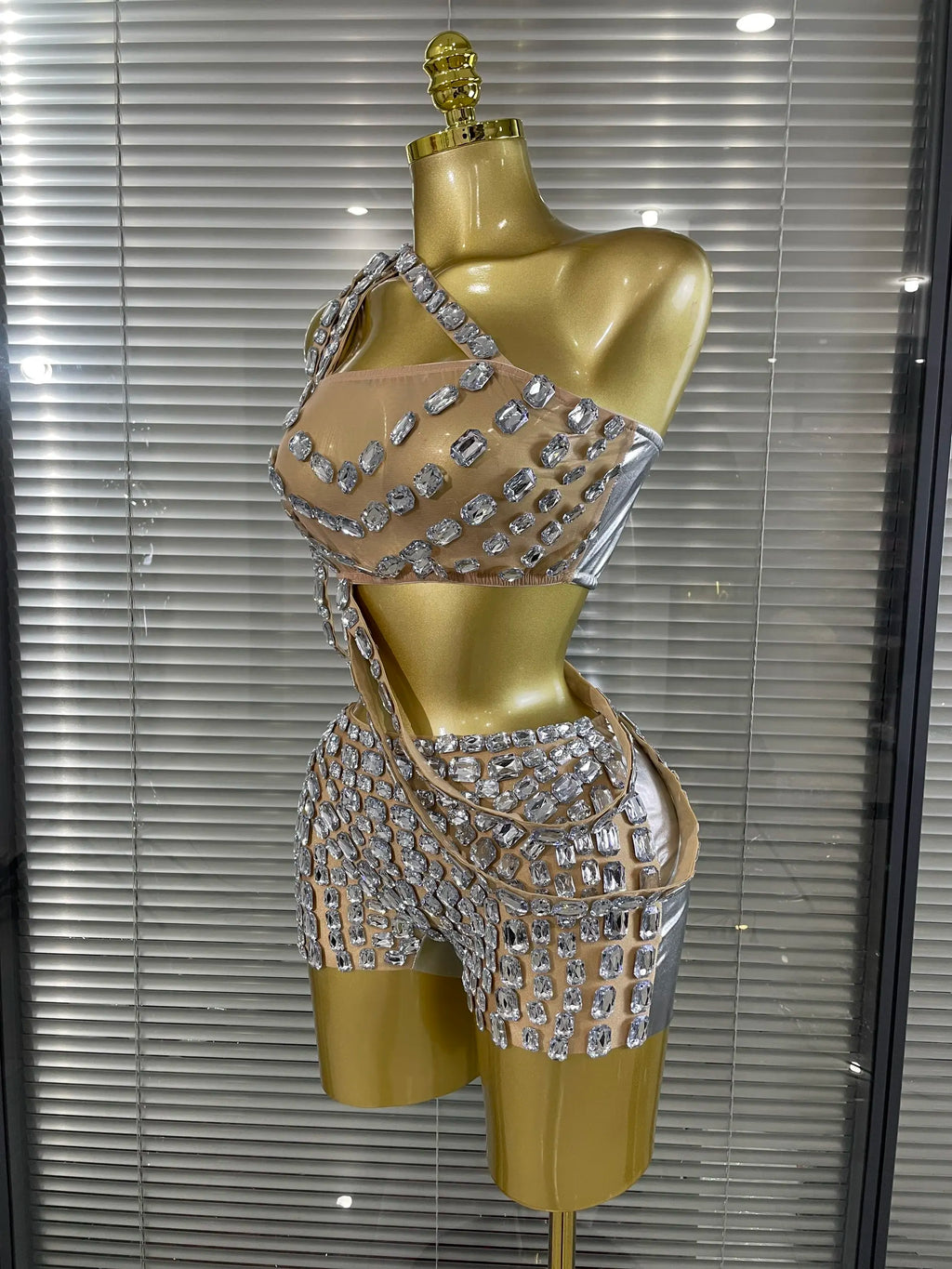 Silver Crystal Two-Piece Festival Set