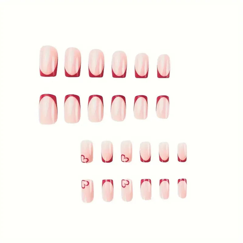 Red Heart Press-On Nails | 24-Piece Set