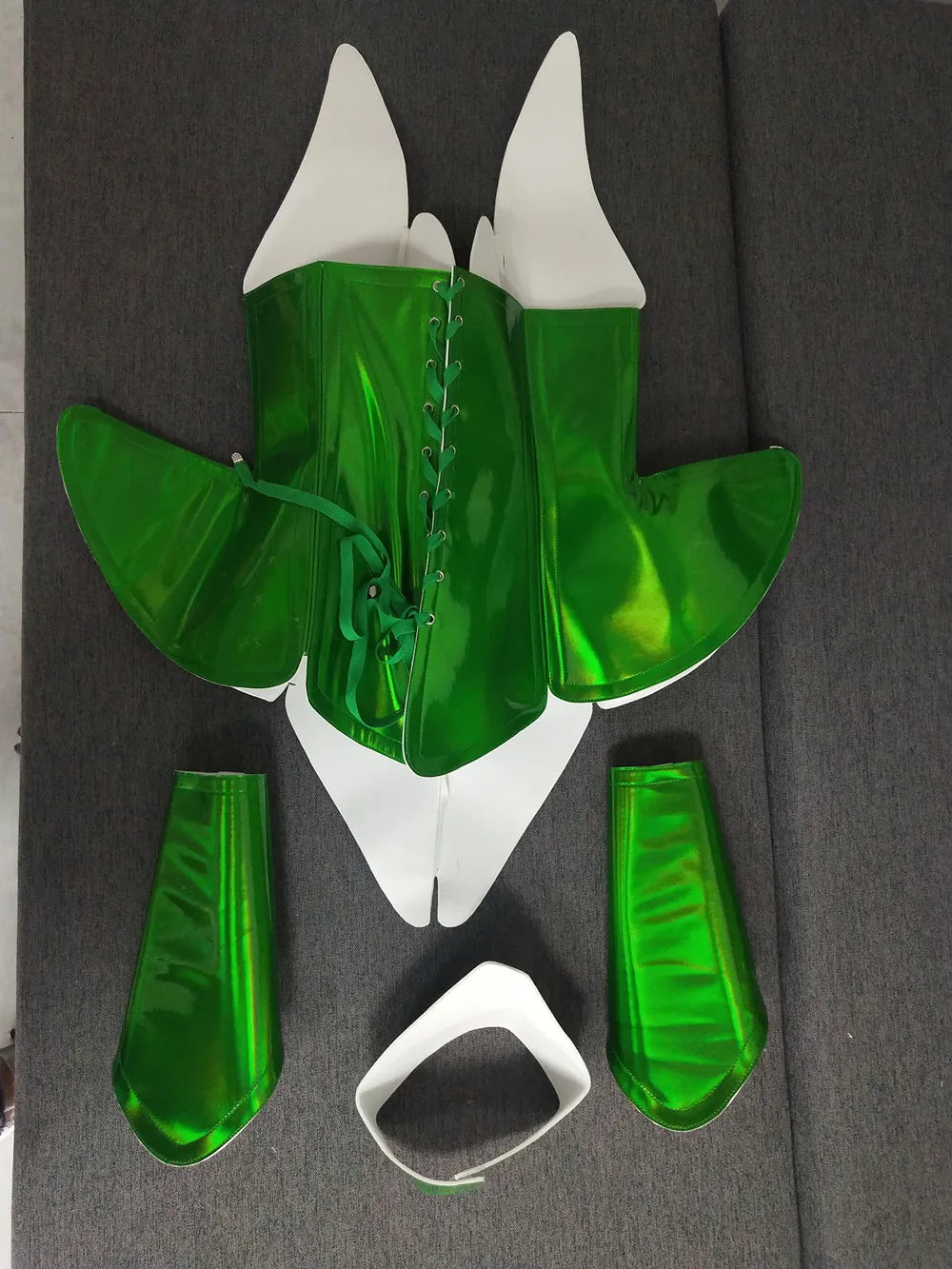 Futuristic Iridescent Rave Bodysuit