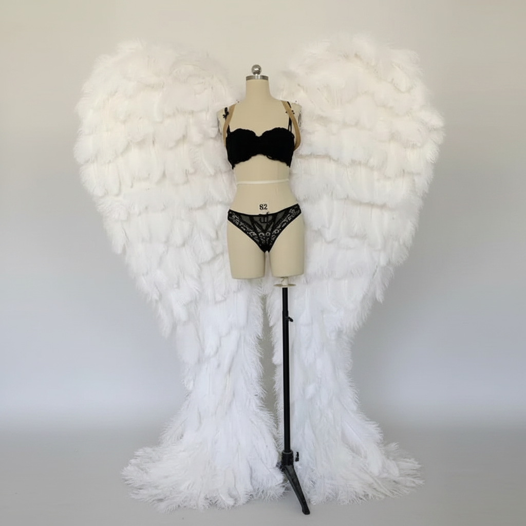 Ostrich Feather Angel Wings