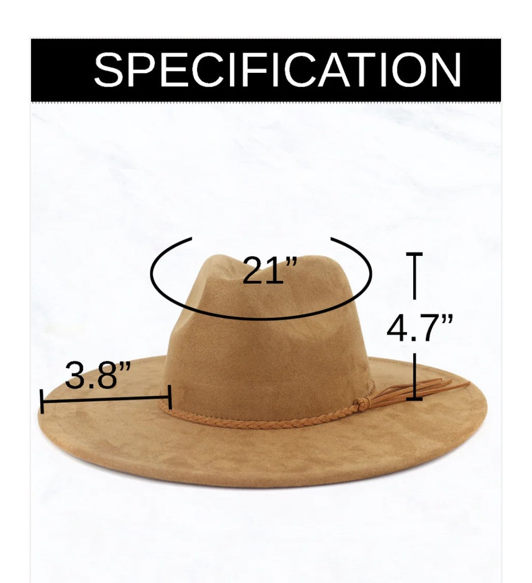 Wide Genuine Leather Cognac Hat Band w/ Turq 954m