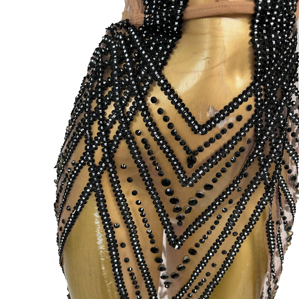 Crystal Flying-Sleeve Festival Mini Dress