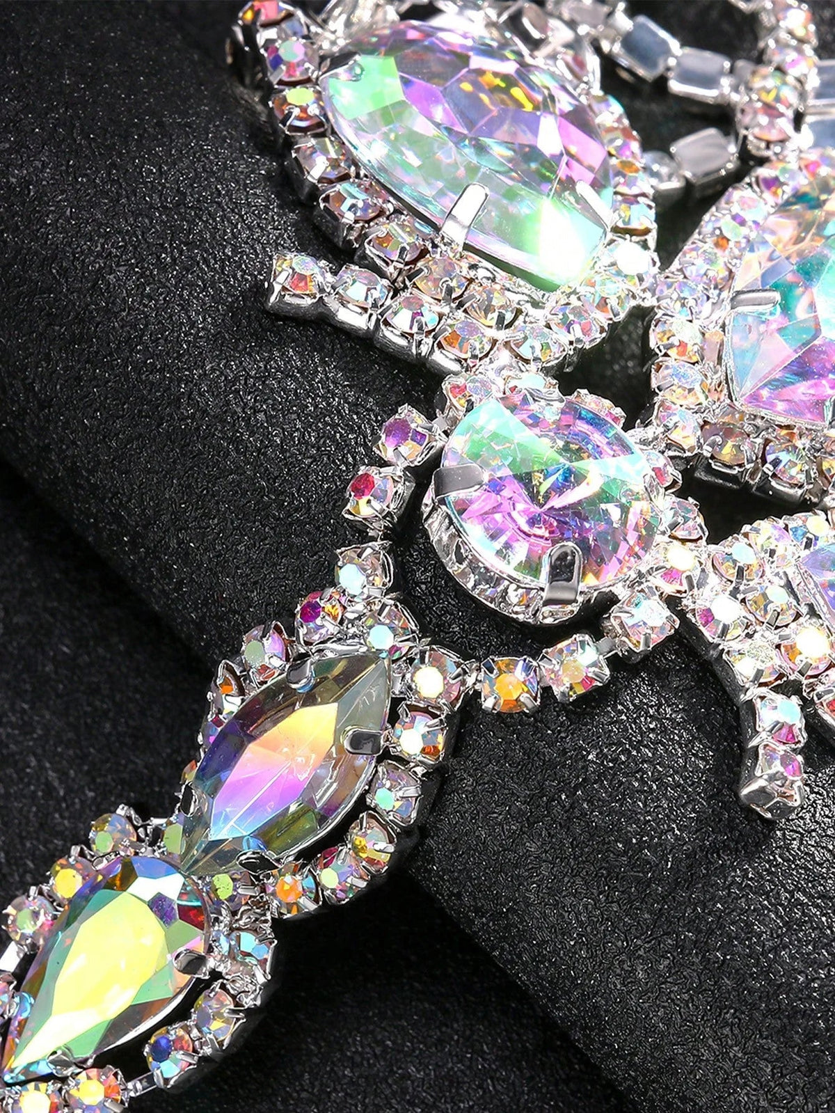 Oversized Crystal Hand Harness Bracelet