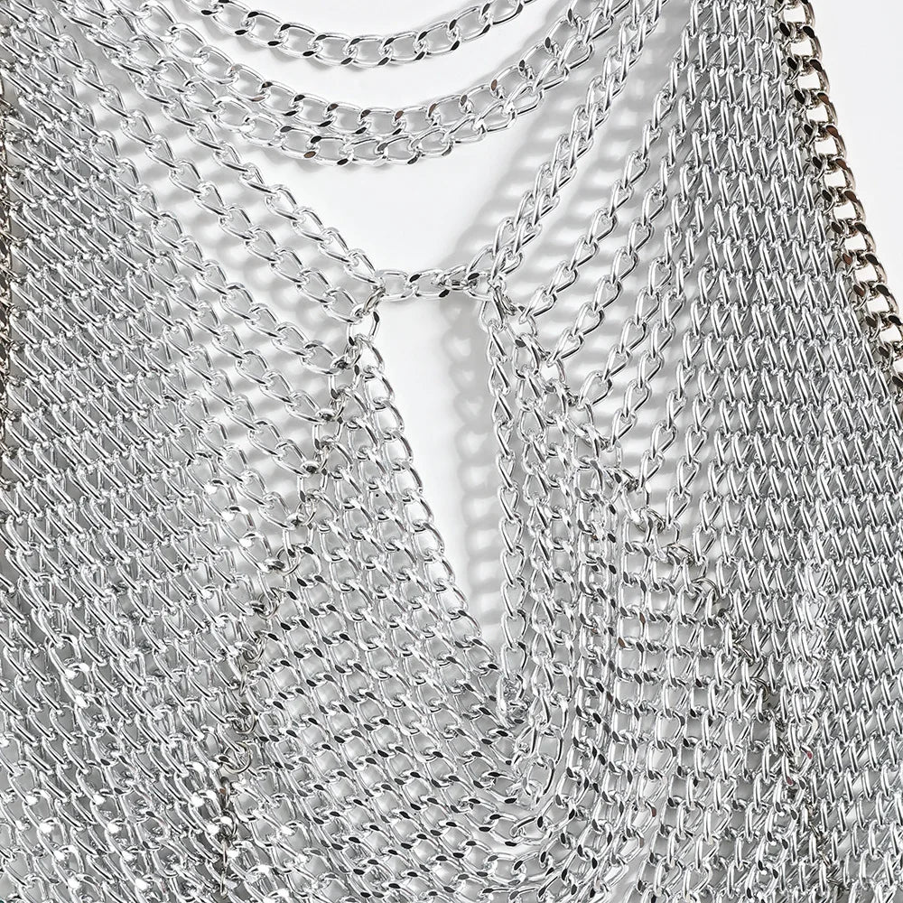 Crystal Body Harness Crop Top