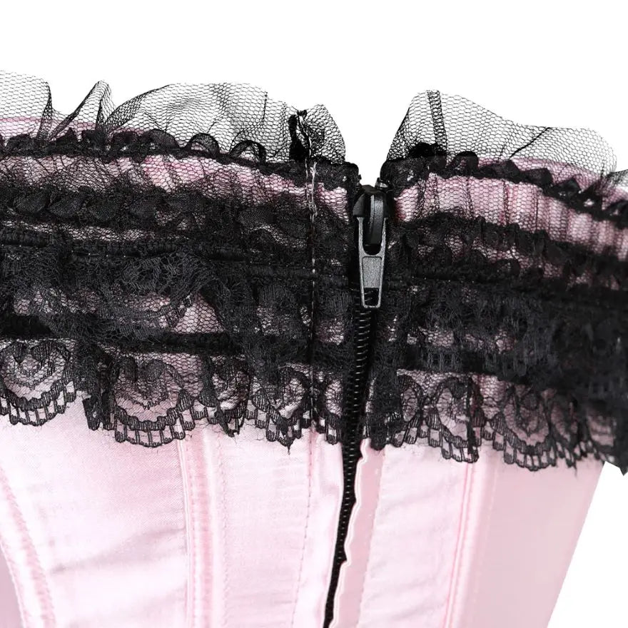 Lace Overbust Corset Bustier | Boned Plus-Size Top