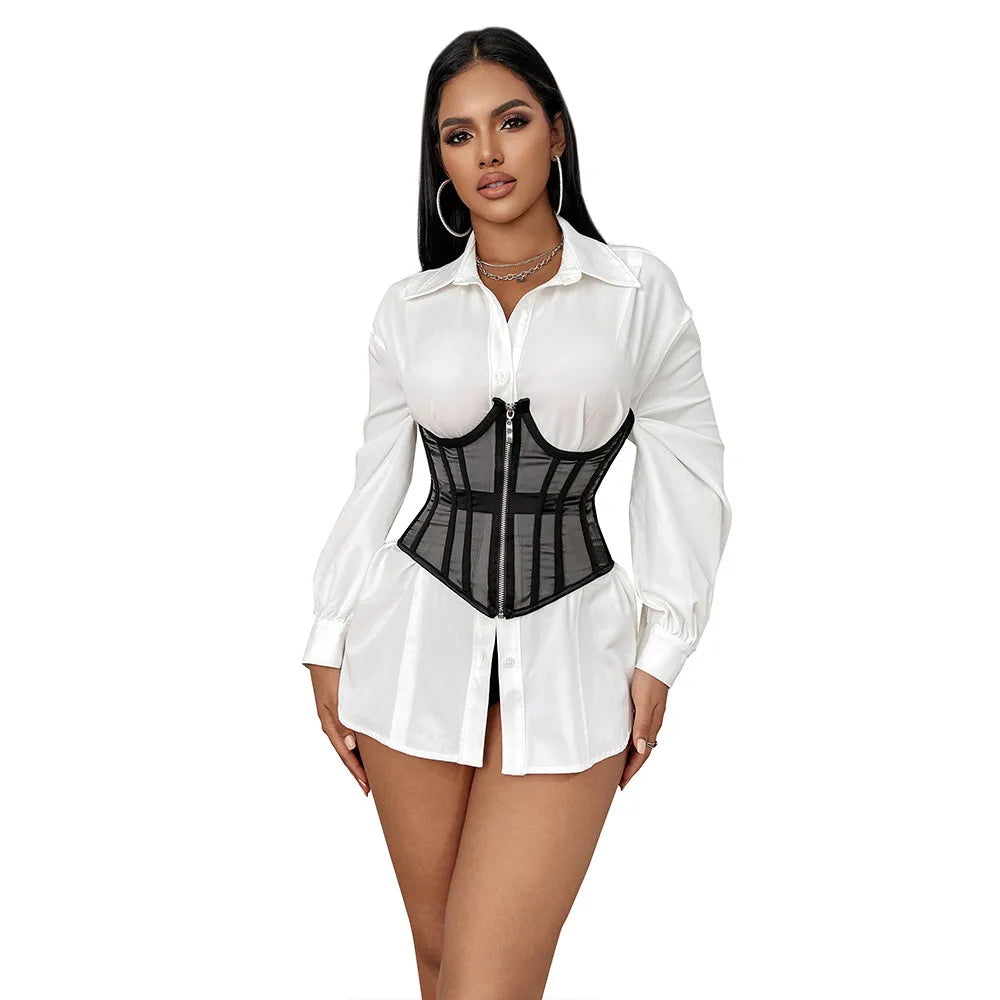 Sheer Mesh Underbust Corset