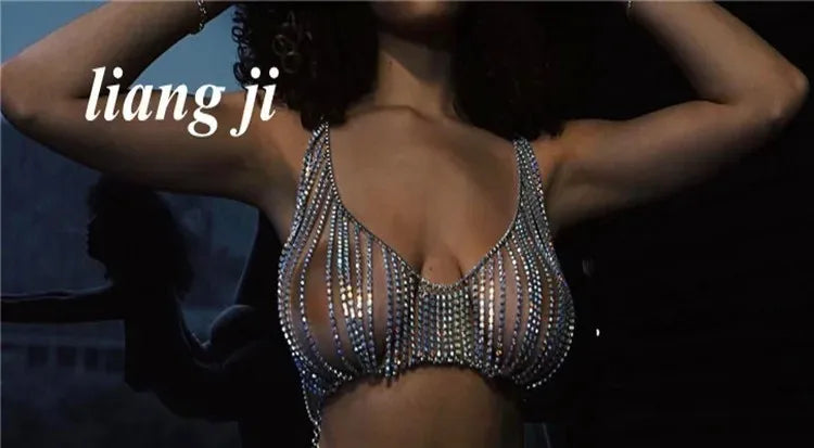 Rhinestone Tassel Body Chain Set