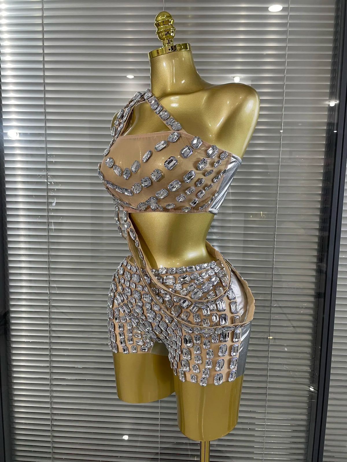 Silver Crystal Two-Piece Festival Set
