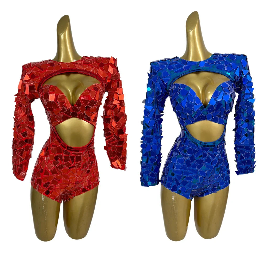 Sequin Cutout Festival Bodysuit