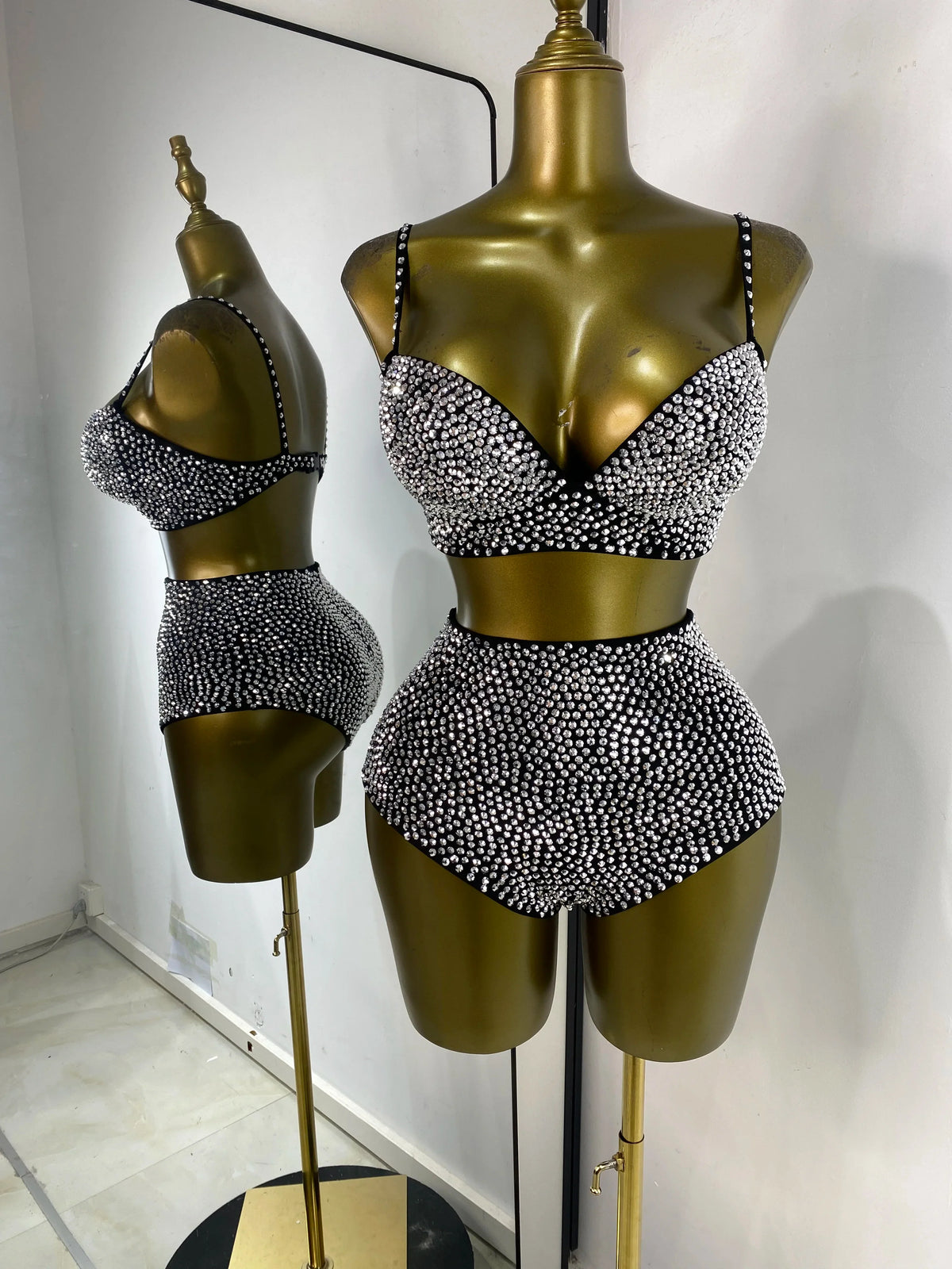 Rhinestone Three-Piece Festival Set