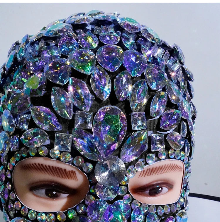 Crystal Rhinestone Festival Face Mask