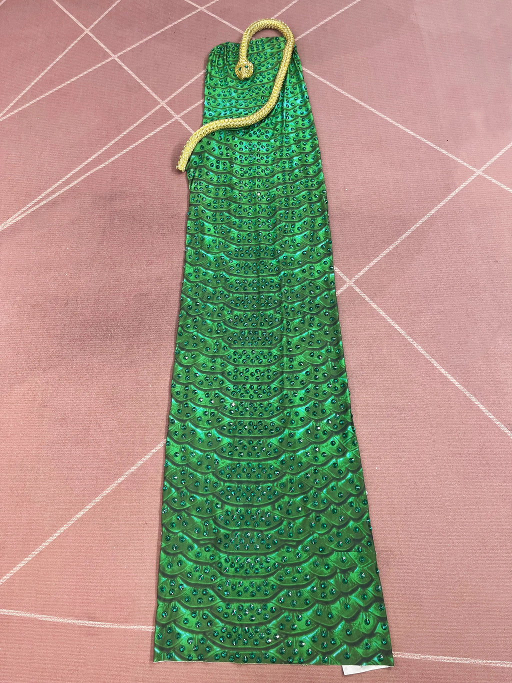 Emerald Snake Rhinestone Gown