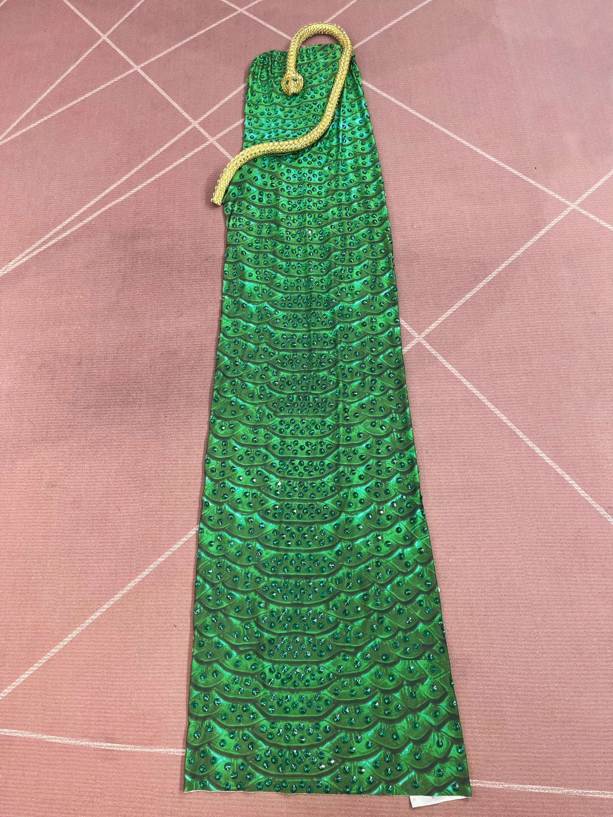 Emerald Snake Rhinestone Gown
