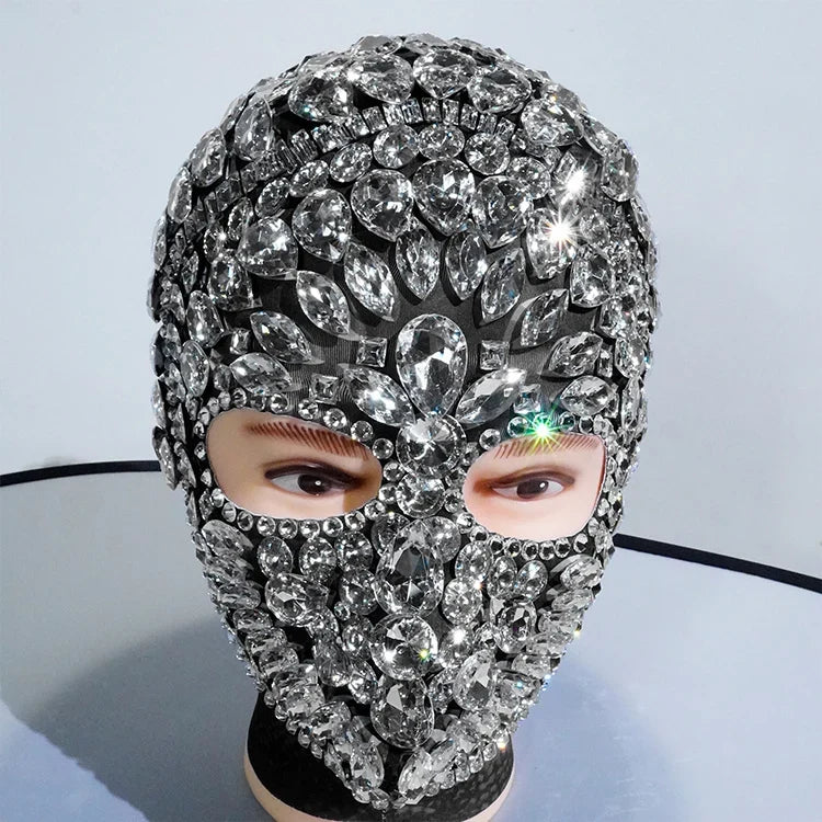 Crystal Rhinestone Festival Face Mask