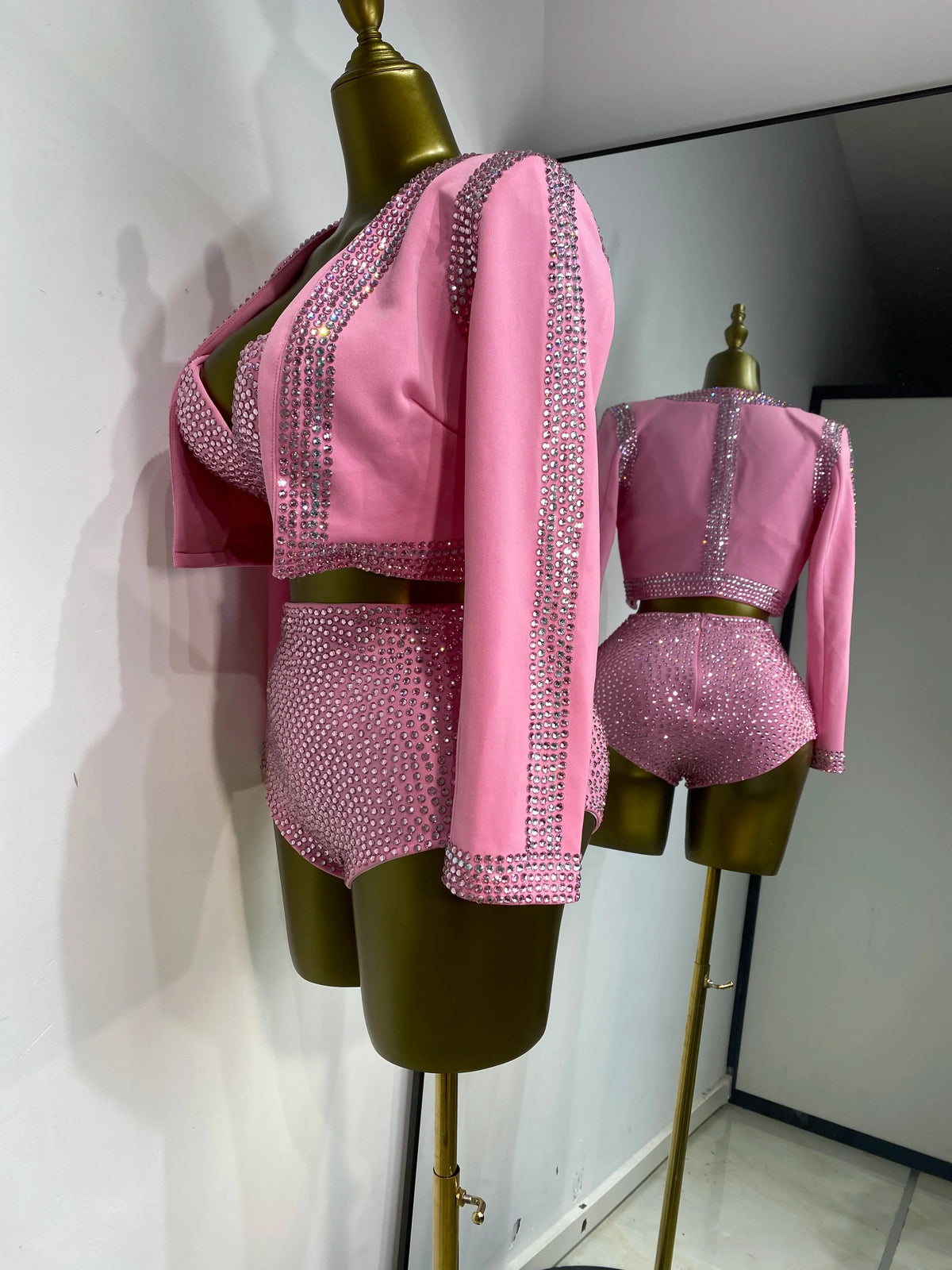 Rhinestone Three-Piece Festival Set