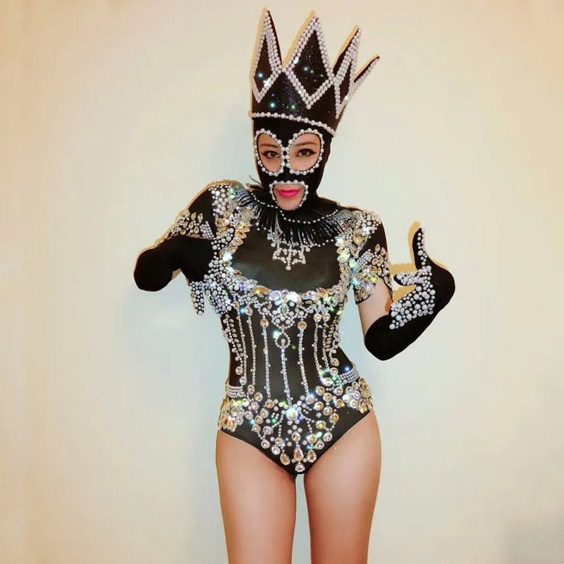 Pearl Rhinestone Three-Piece Festival Set