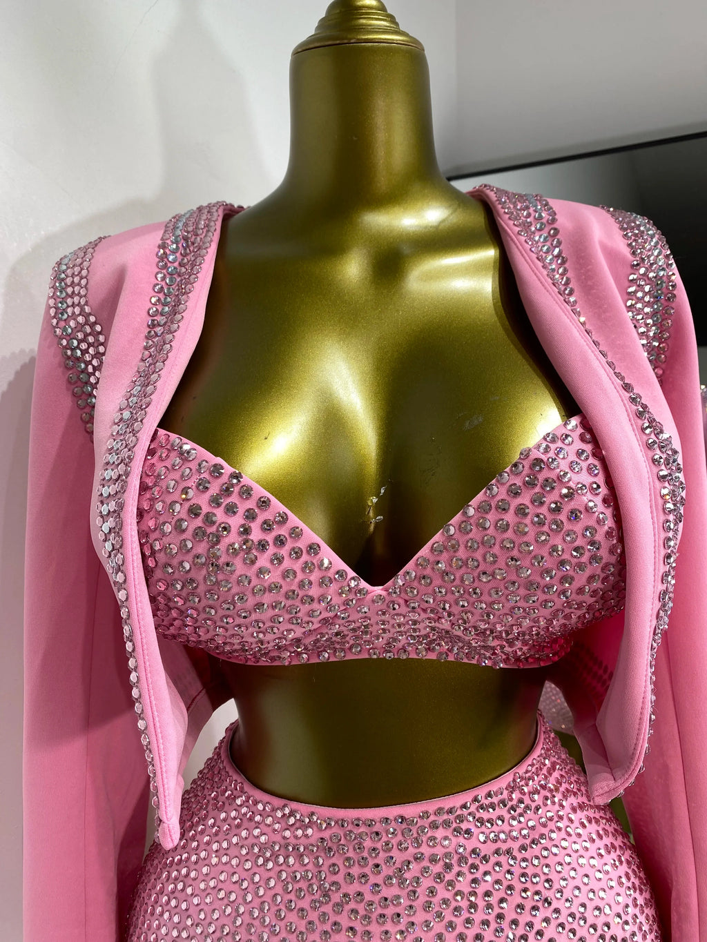 Rhinestone Three-Piece Festival Set