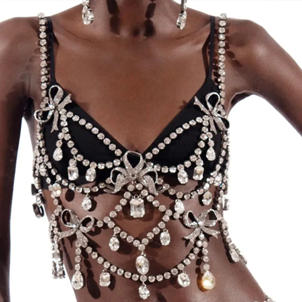 Crystal Chest Chain Body Jewelry