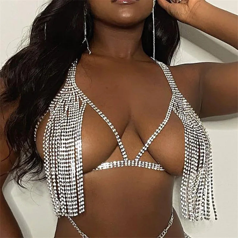 Crystal Tassel Festival Body Chain