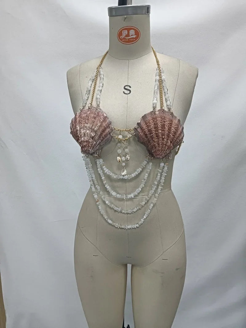 Multilayer Pearl Body Chain