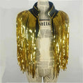 Sequin Fringe Cropped Jacket