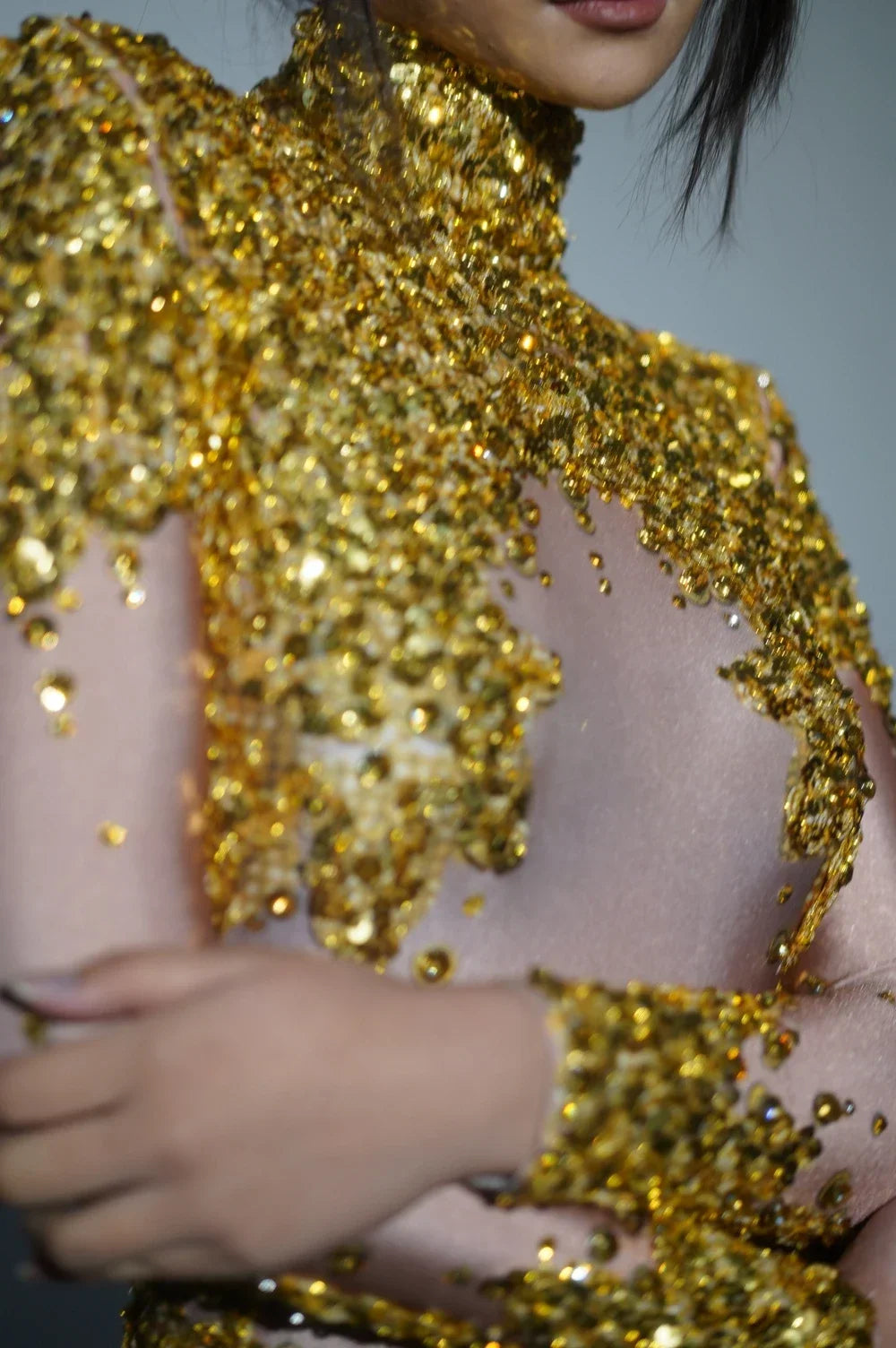 Rhinestone Sequin Festival Leotard