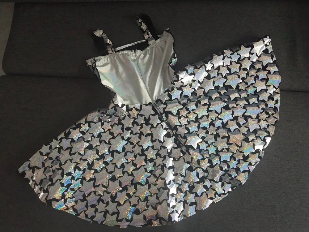 Sequin Flared Mini Dress